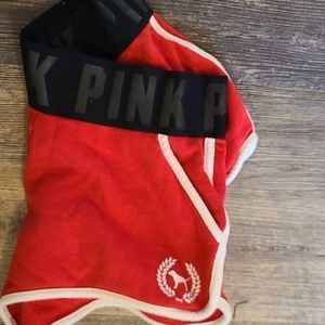 ~VS PINK Logo Varsity Shortie Shorts~♡